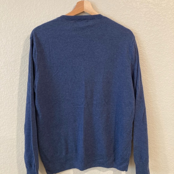 Men’s Bonobos Navy Partial Button-Up Sweater, size medium - Picture 2 of 3